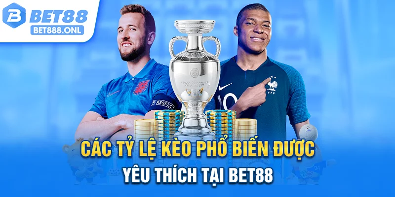 Các tỷ lệ kèo phổ biến được yêu thích tại Bet88