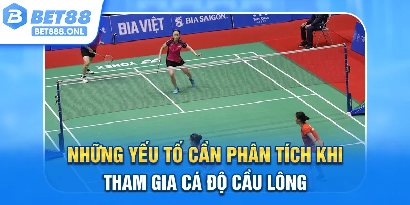 Những yếu tố cần phân tích khi tham gia cá độ cầu lông 